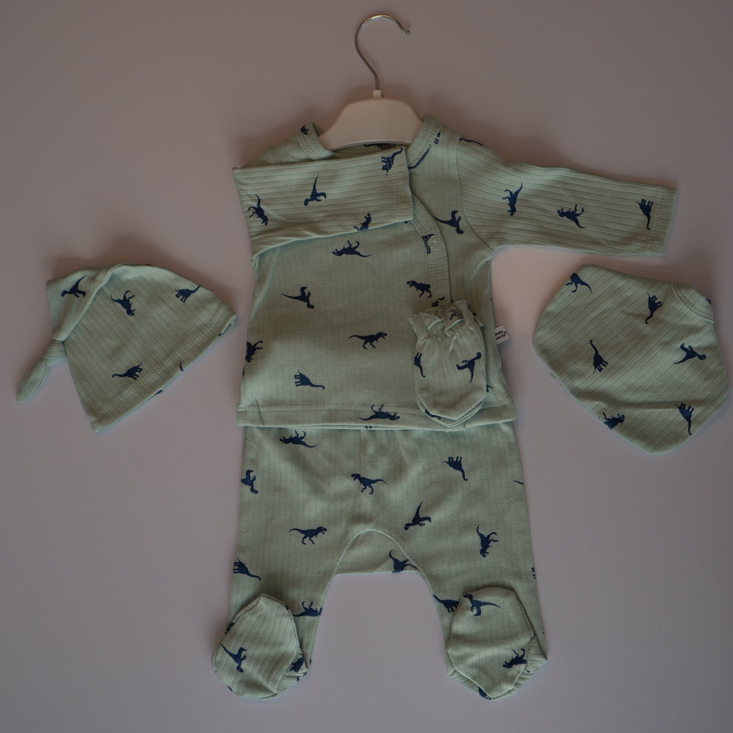 Green Dinosaur Newborn Set – 5-Piece