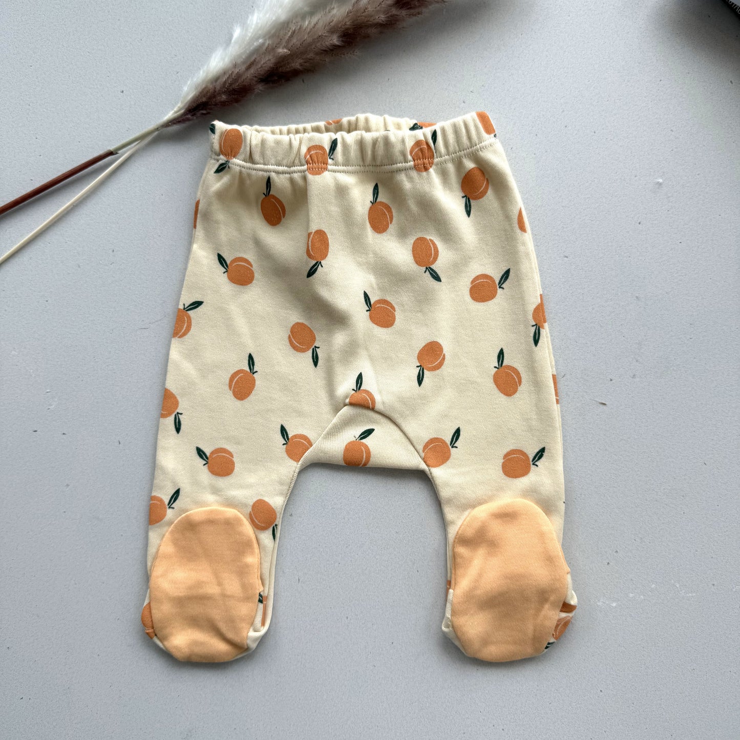 Apricot Pattern Orange 5-Piece Newborn Unisex Baby Hospital Coming Home Set